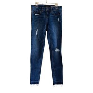 Aeropostale Blue Jeggings with Distressed Details size 0